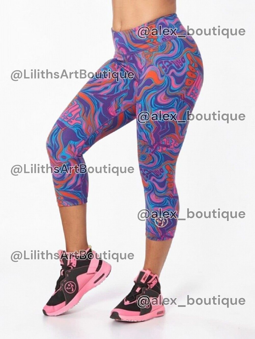 Zumba Feel Good Capri Leggings Grape Size S (E030)